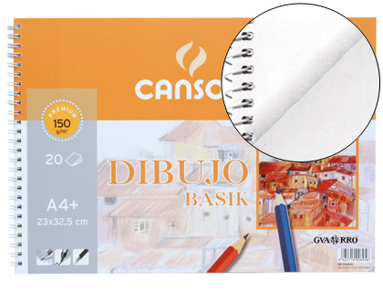 Bloc dibujo Canson Basik espiral A4 20h. 150g/m²